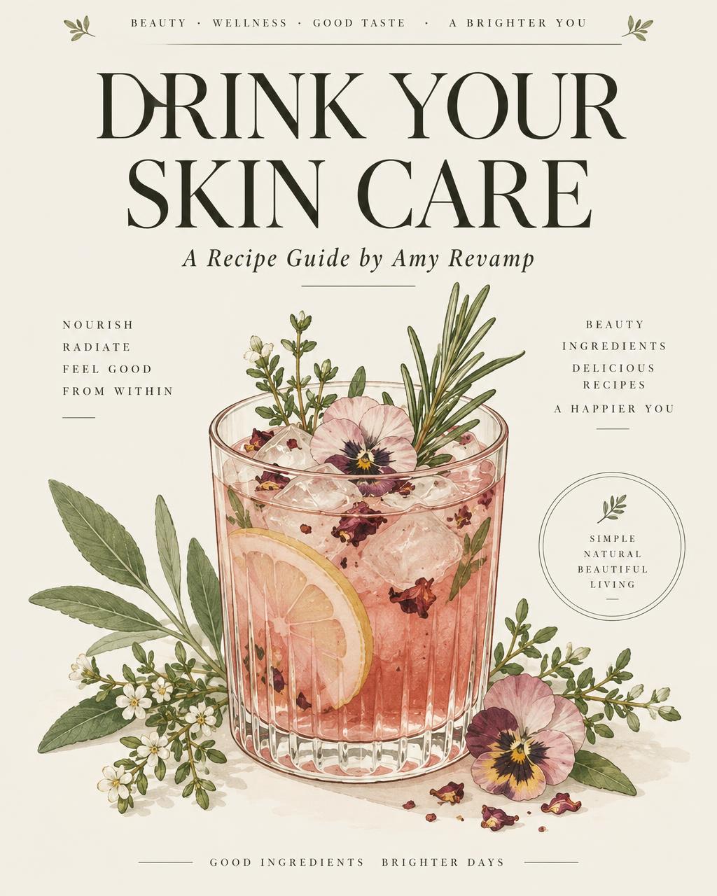 Drink Your Skin Care recipe guide cover